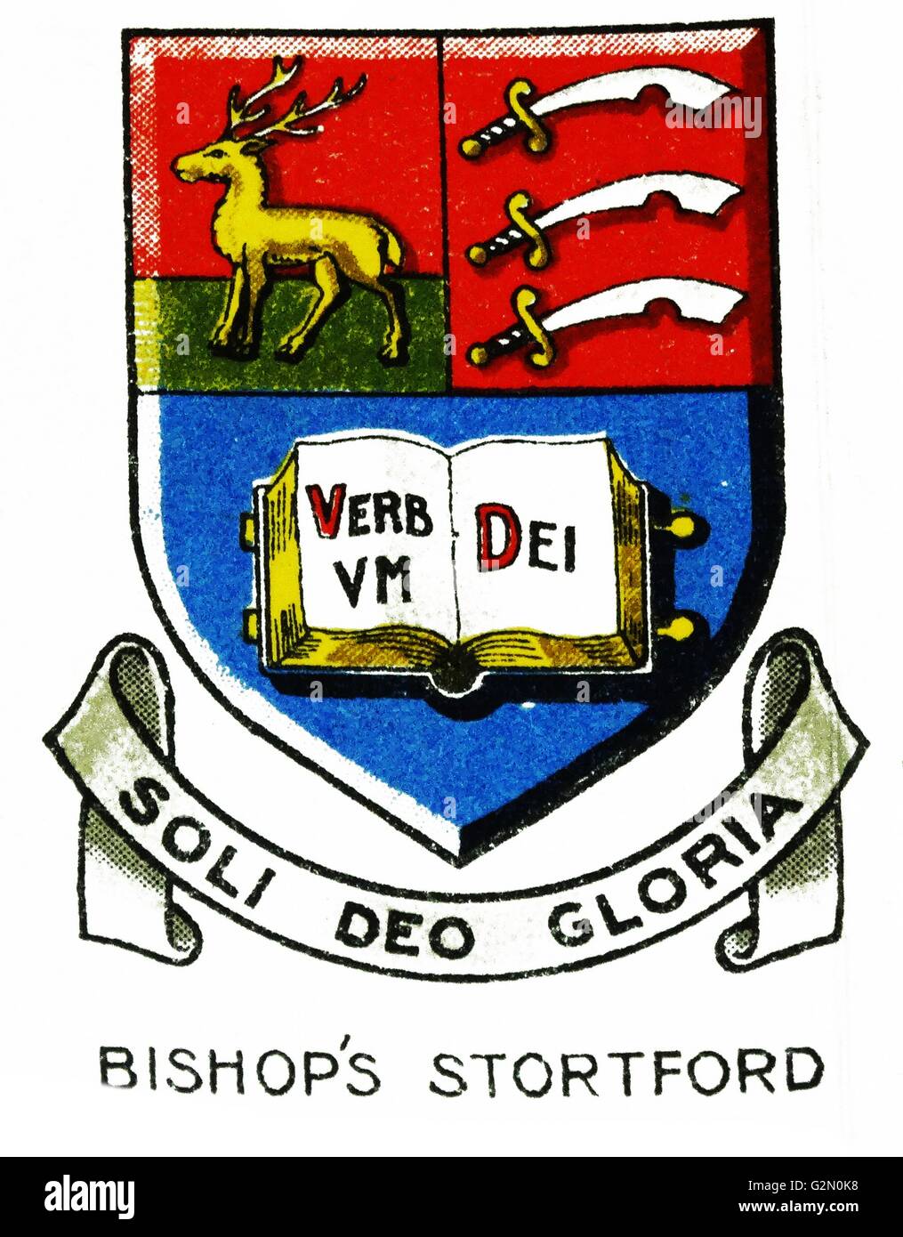 Emblem of Bishop's Stortford College, Bishop's Stortford, Hertfordshire Stock Photo