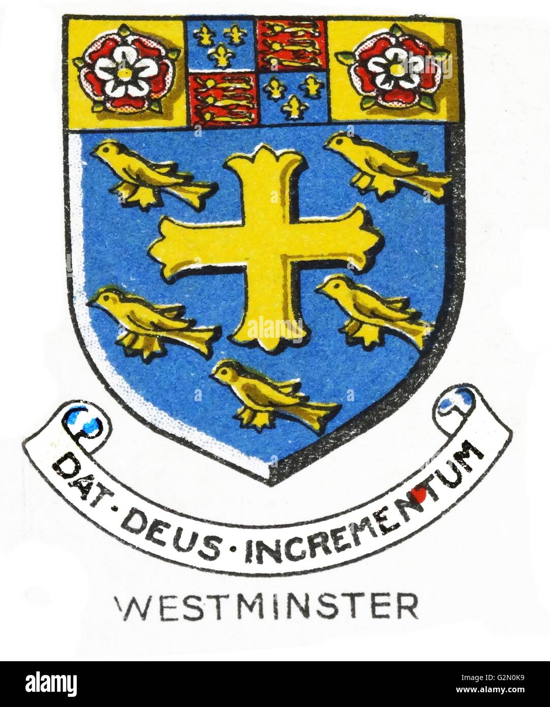 Emblem of City of Westminster College, Paddington Green, London Stock Photo