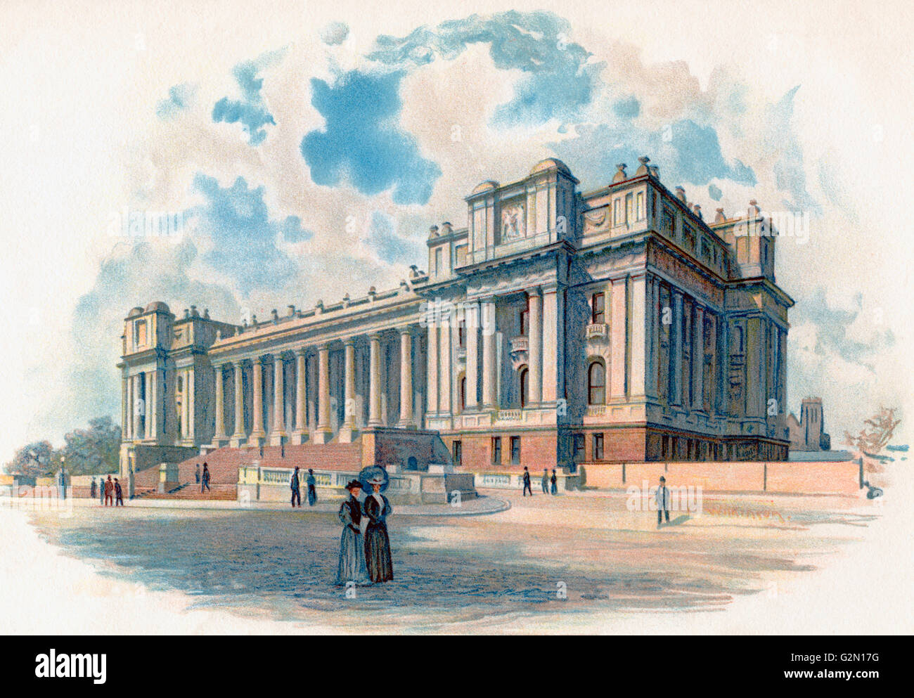 Parliament House, Melbourne, Australia in the 19th century. Stock Photo