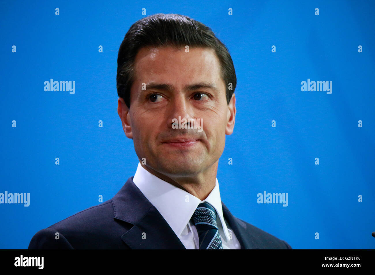 Enrique Pena Nieto - Treffen der dt. Bundeskanzlerin mit dem mexikanischen Praeisdenten, Bundeskanzleramt, 12. April 2016, Berli Stock Photo