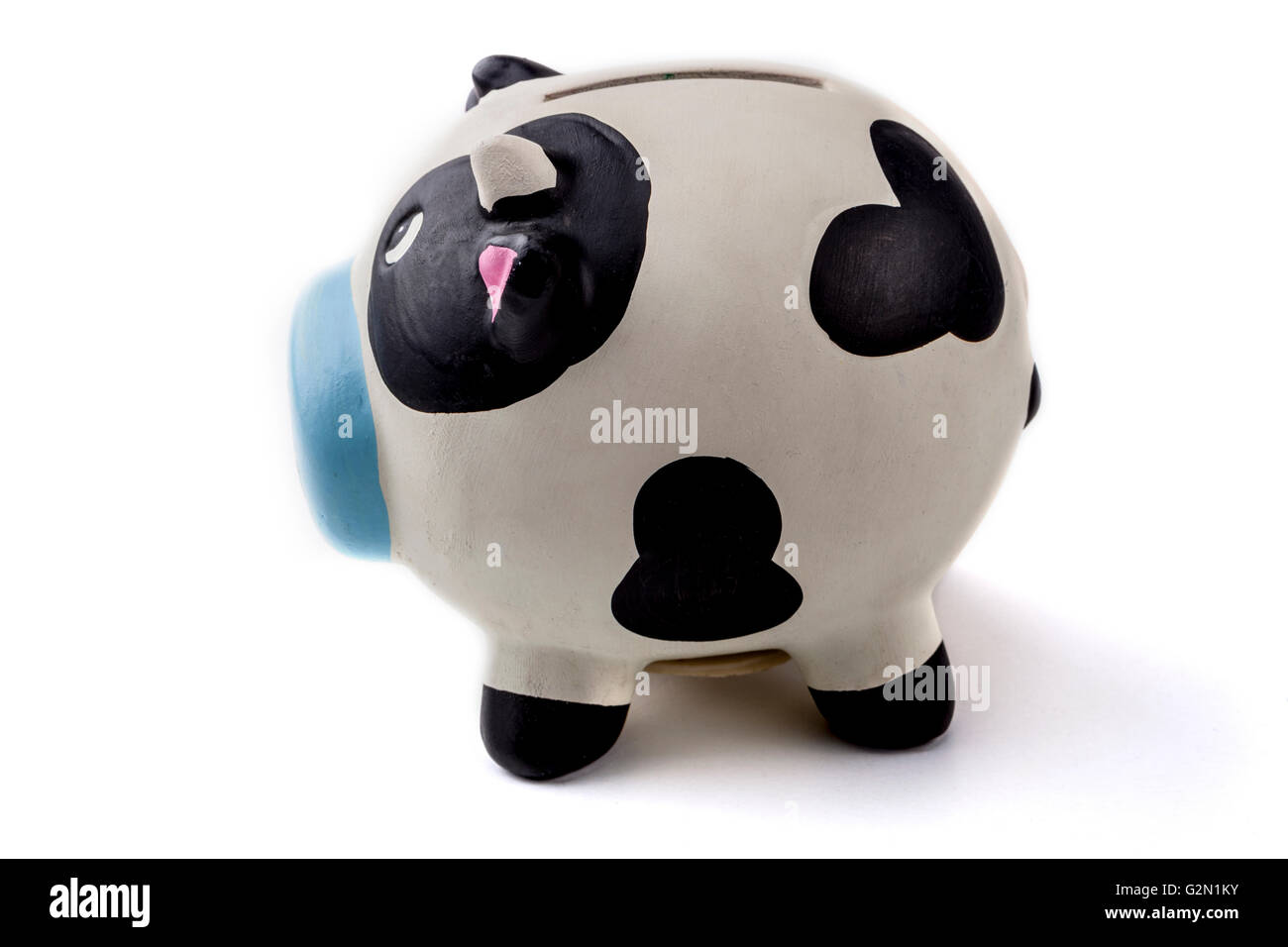Piggy bank isolated on white background with shadow Stock Photo - Alamy
