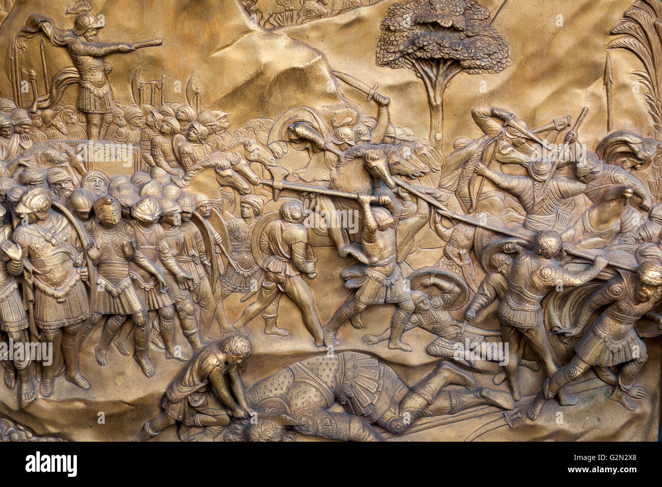 Florence Baptistery David And Goliath Bronze Panel East