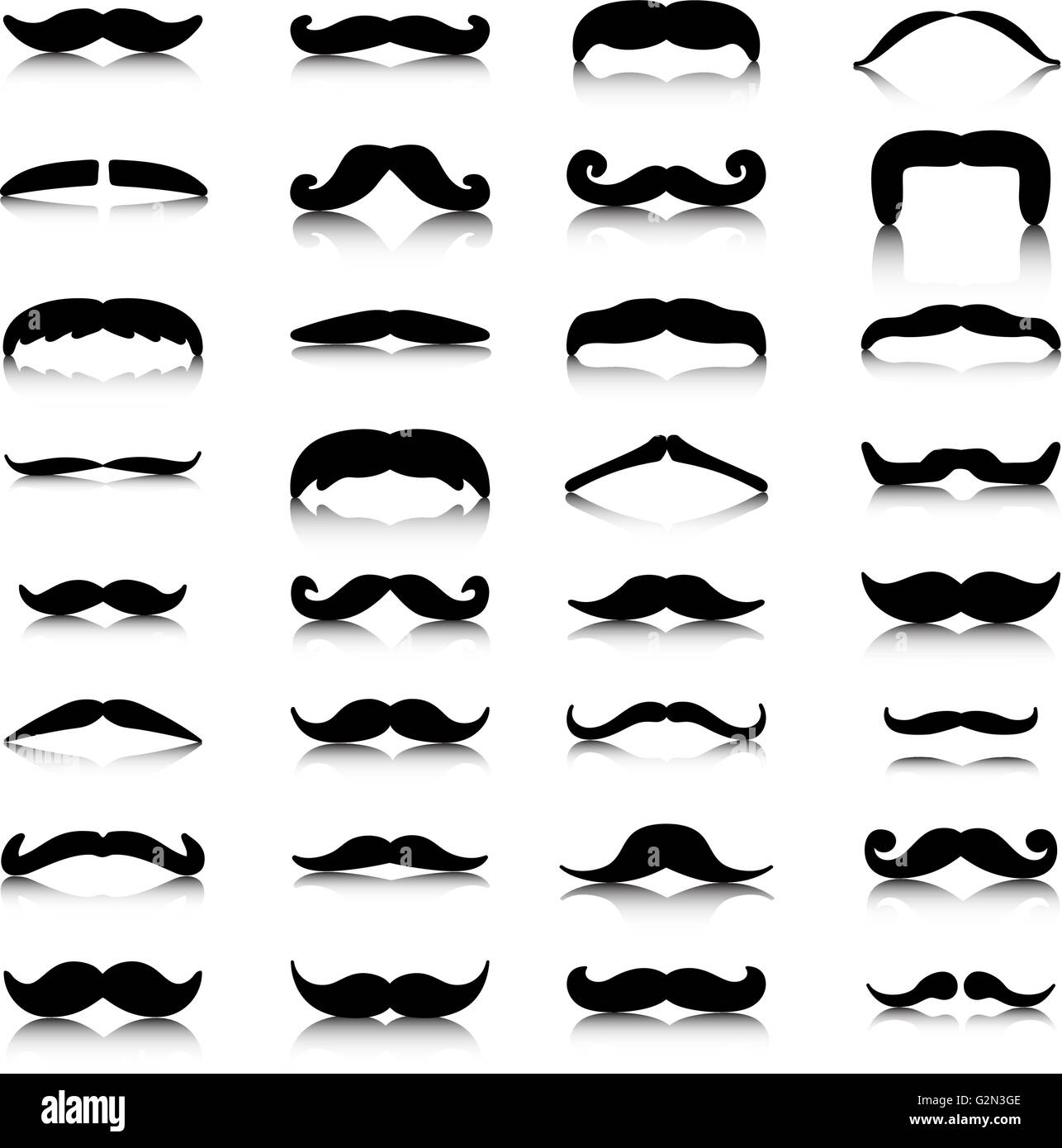 Mustaches icon set Stock Vector Image & Art Alamy