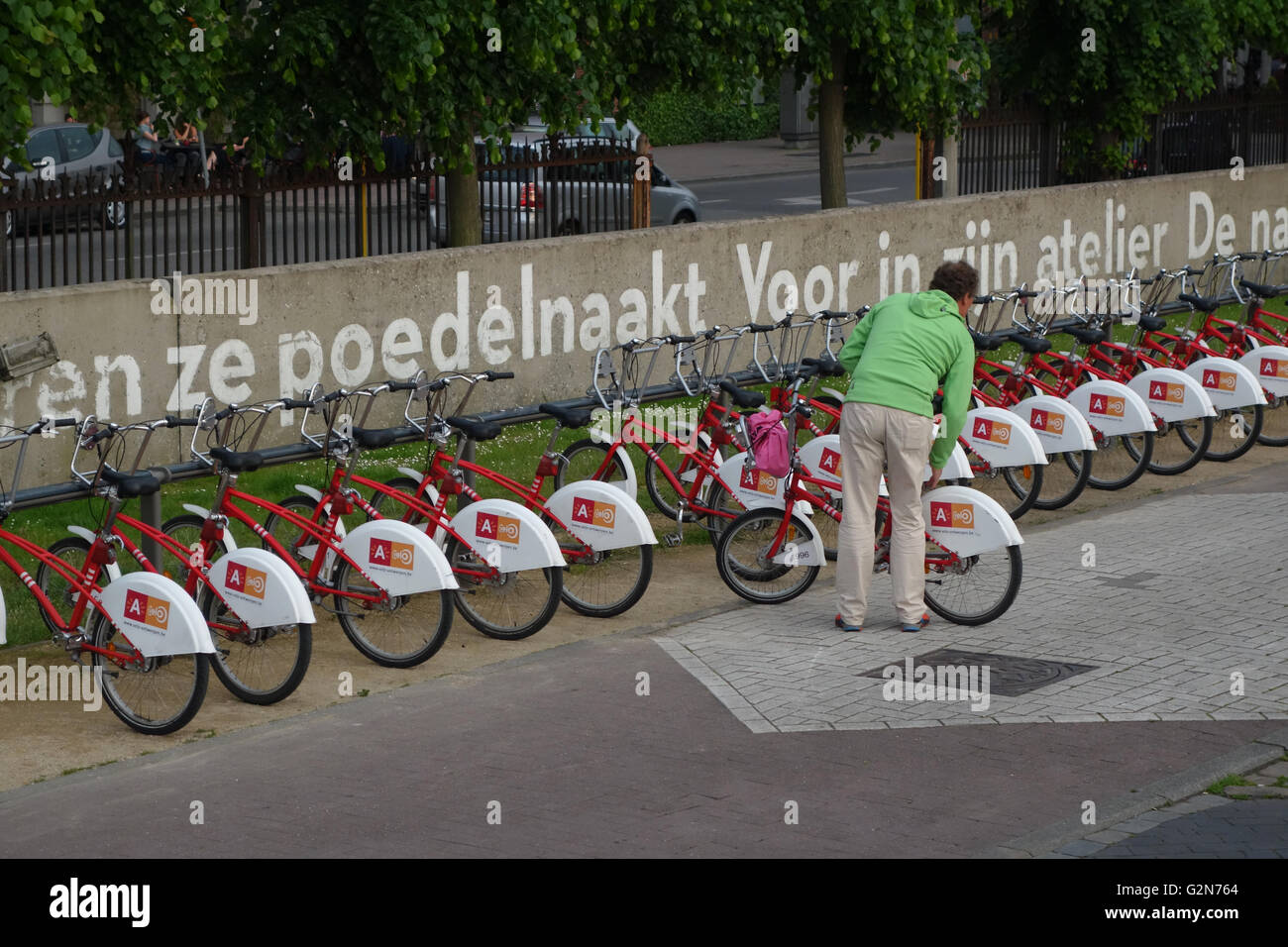 Velo Antwerp, rental bike scheme, Antwerp Belgium Stock Photo Alamy