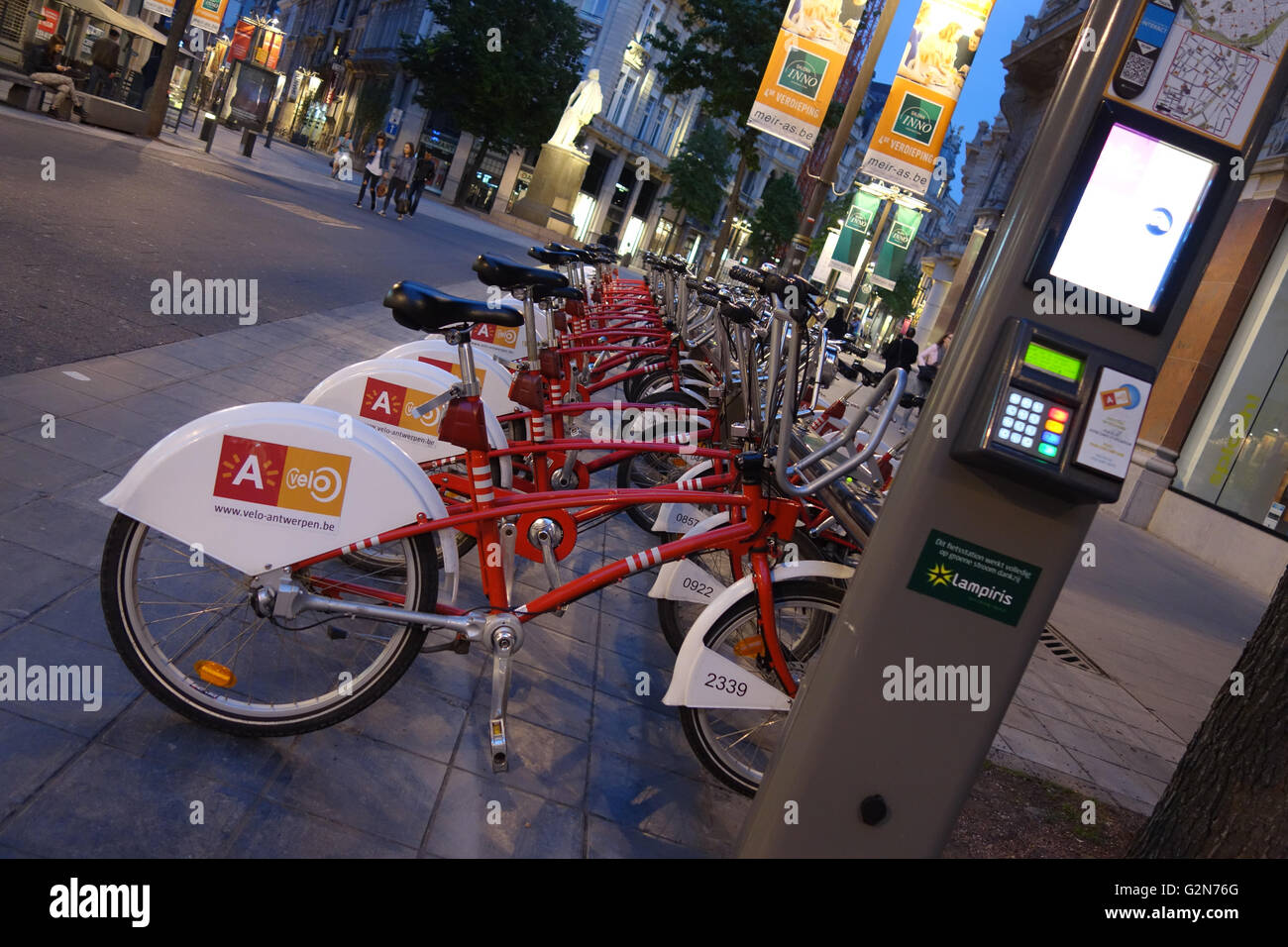 Velo Antwerp, rental bike scheme, Antwerp Belgium Stock Photo Alamy