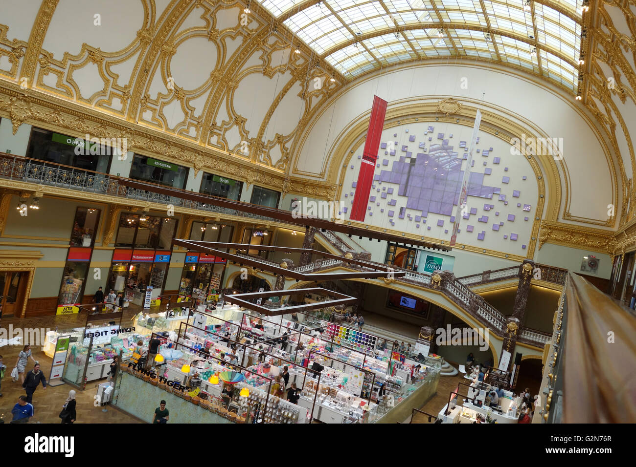 Stadsfeestzaal famous Antwerp shopping mall, Meir Antwerp Belgium Stock Photo