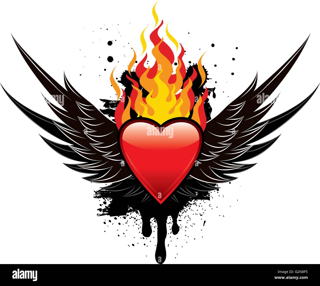 Flaming heart hi-res stock photography and images - Alamy
