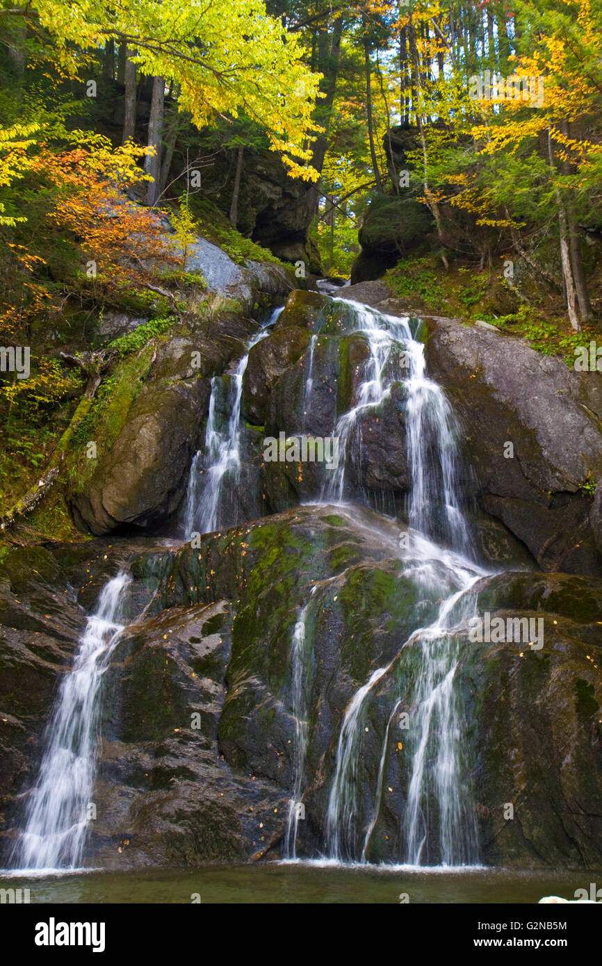Moss Glen Falls at Granville Notch located in Granville, Vermont, USA