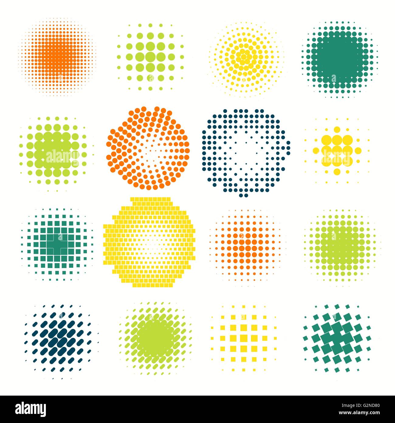 Collection of halftone sphere vector logo template. Abstract globe ...