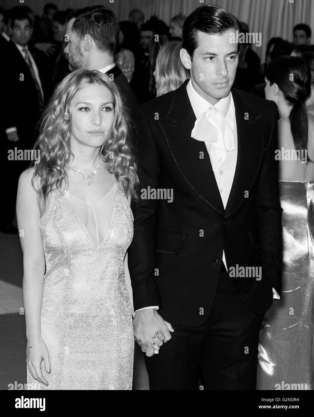 New York City, USA - May 2, 2016: Josephine de la Baume and Mark Ronson attend the 2016 Met Gala Stock Photo
