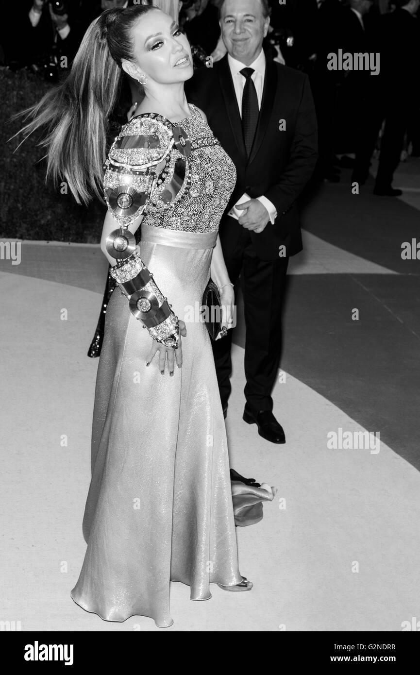 New York City, USA - May 2, 2016: Thalia attends the 2016 Met Gala Stock Photo