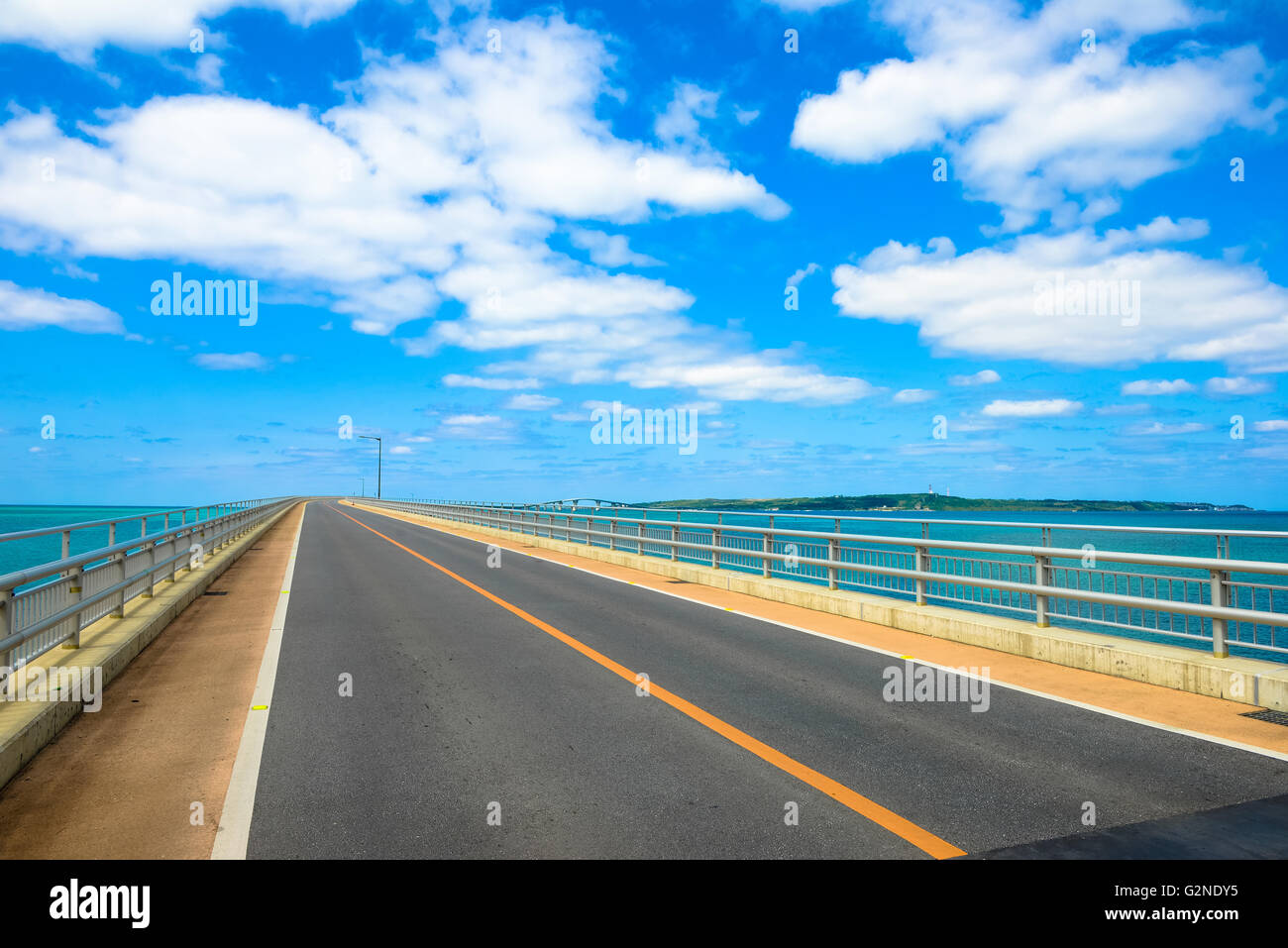 Irabu bridge Miyako Island in Okinawa Stock Photo