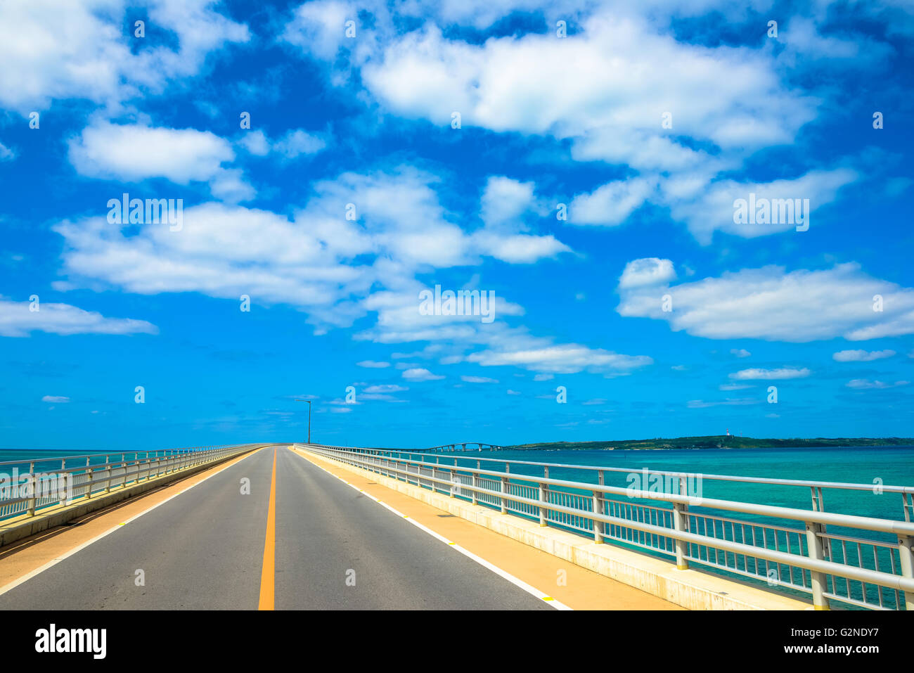 Irabu bridge Miyako Island in Okinawa Stock Photo