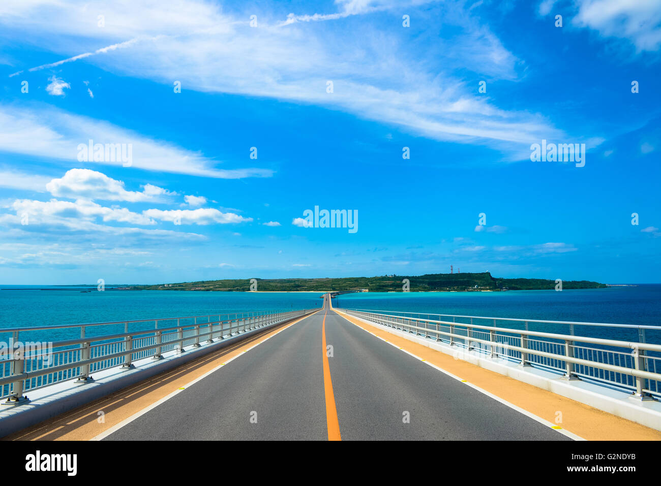 Irabu bridge Miyako Island in Okinawa Stock Photo