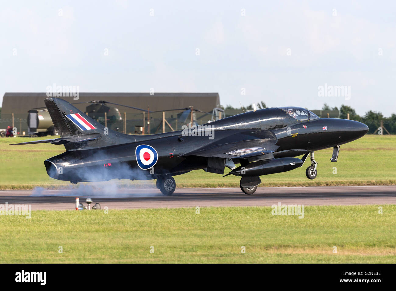 Hawker Hunter T 7a G Ffox From The Hunter Flight Academy At The Raf Stock Photo Alamy