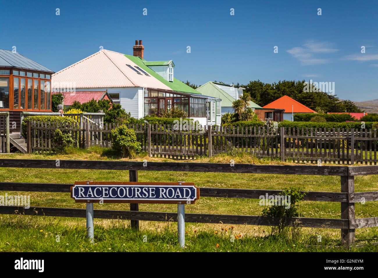 Stanley, the capital of the Falkland Islands, British Overseas Territory. Stock Photo