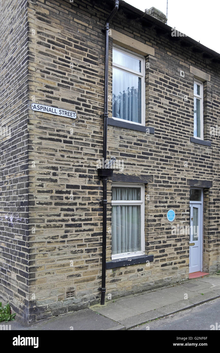 1, Aspinall Street, Mytholmroyd, childhood home of Ted Hughes, poet