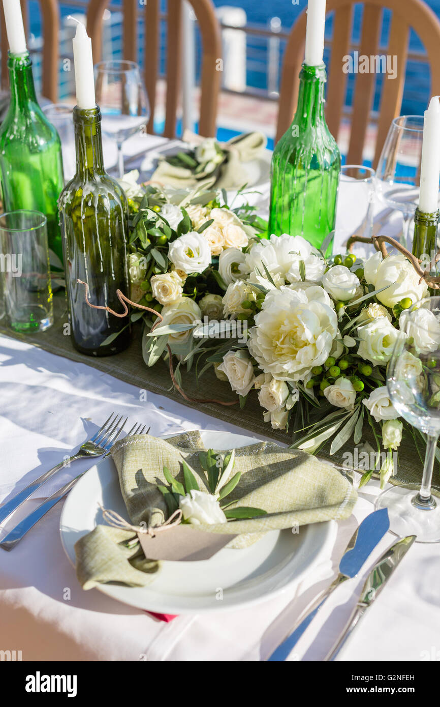 Rustic Style Table Designs Wedding table rustic style decor hi-res stock photography and images ...