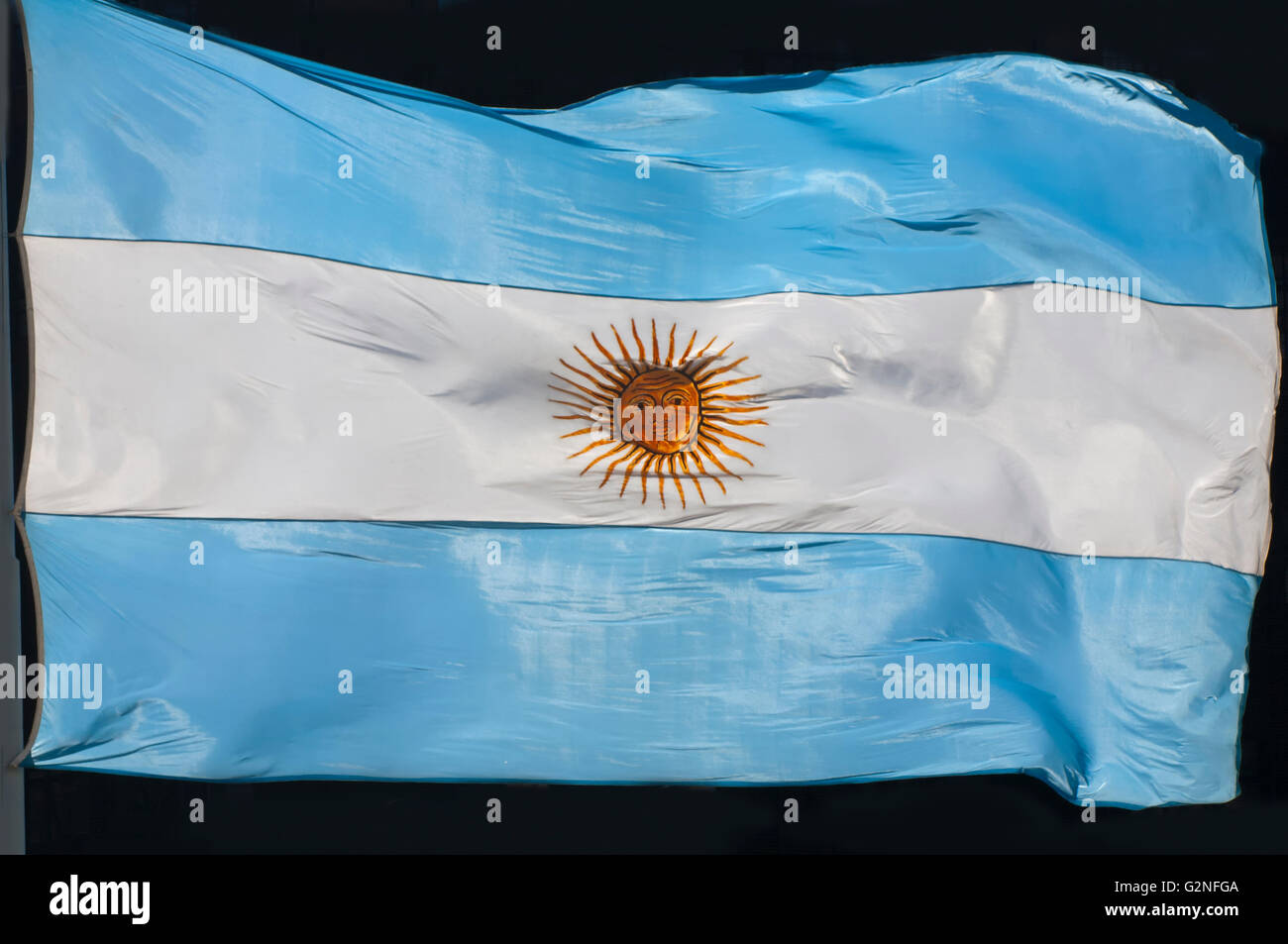 Argentinean flag, Buenos Aires, Argentina, South America Stock Photo