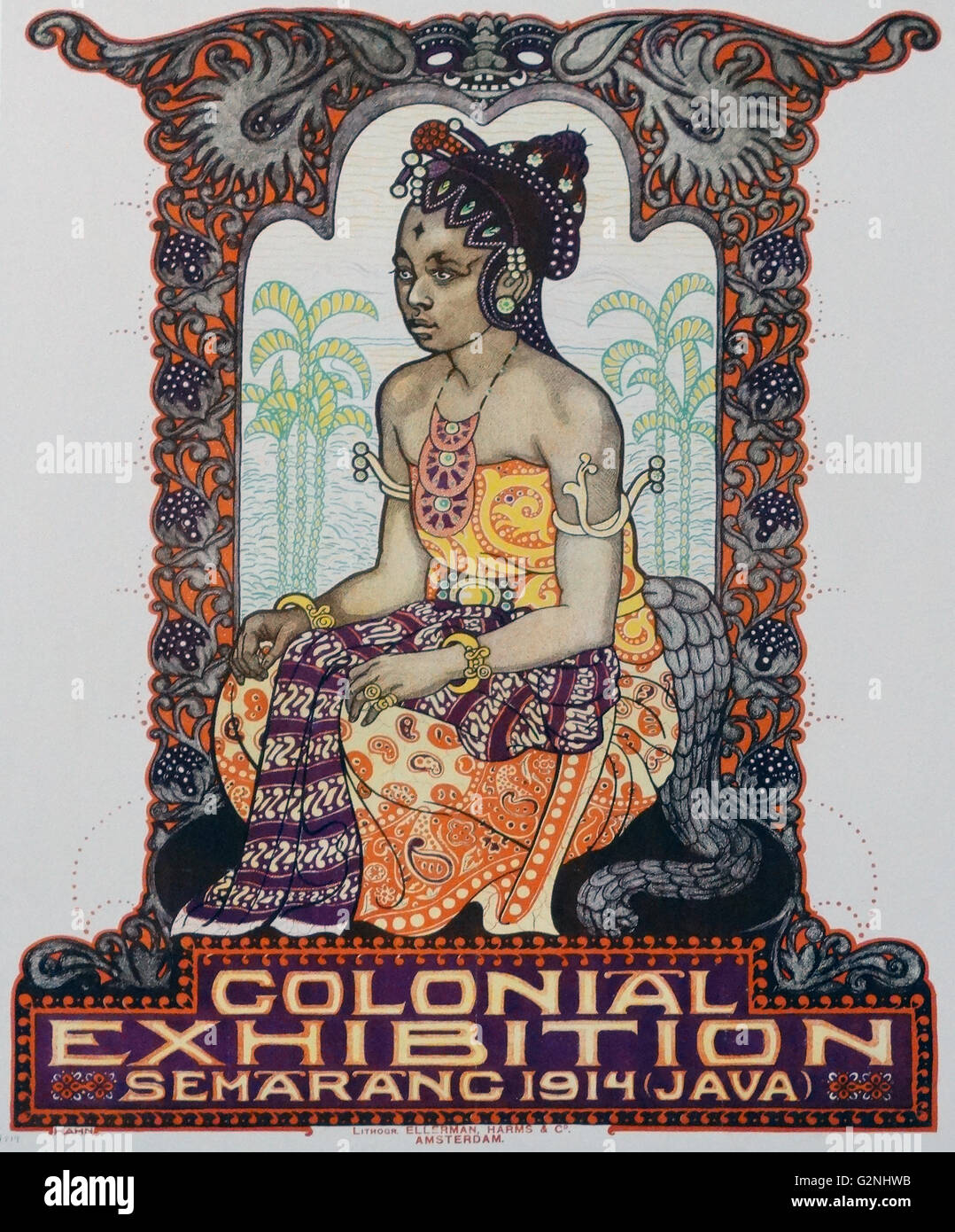 Colonial Exhibition, Semaranc, Java, 1914. Stock Photo