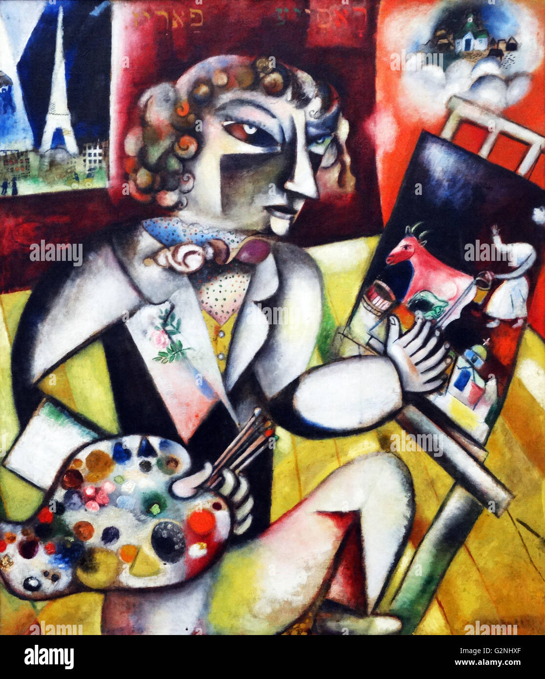 Marc chagall self portrait hi-res stock photography and