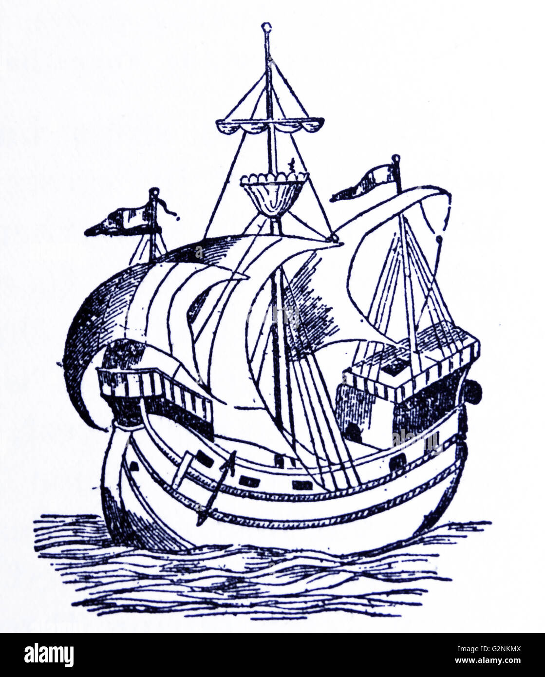 A ship of the 16th century. Stock Photo