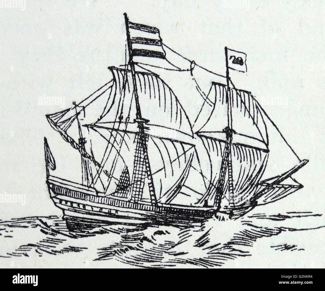 a-ship-of-henry-hudson-s-fleet-from-his-voyages-1612-stock-photo-alamy