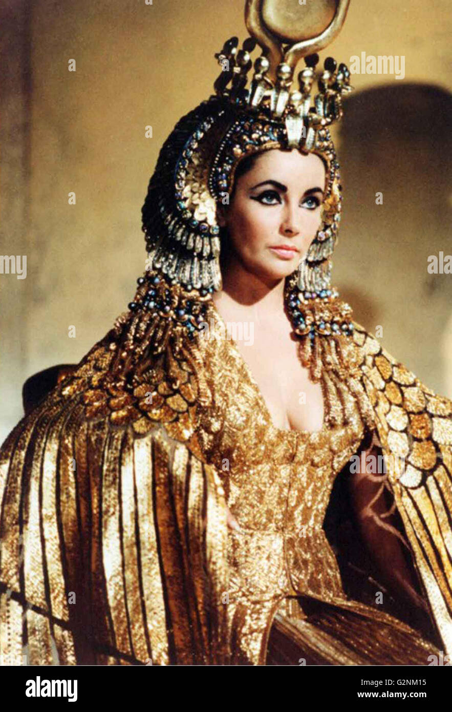 Elizabeth Taylor as Cleopatra in the 1963 epic drama film directed by Joseph L. Mankiewicz. Stock Photo