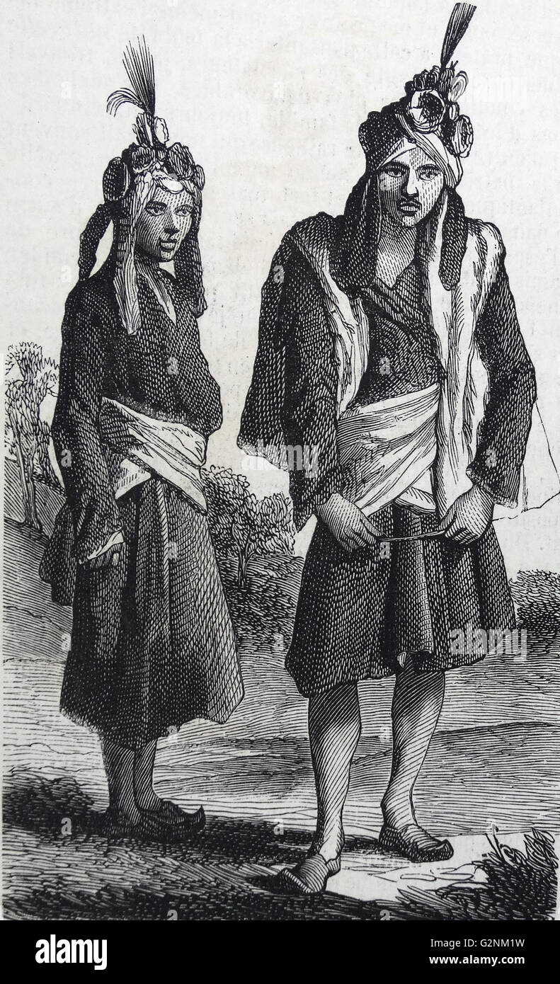 Fakirs from Rajasthan, India, part of the British Empire in 1860 Stock Photo
