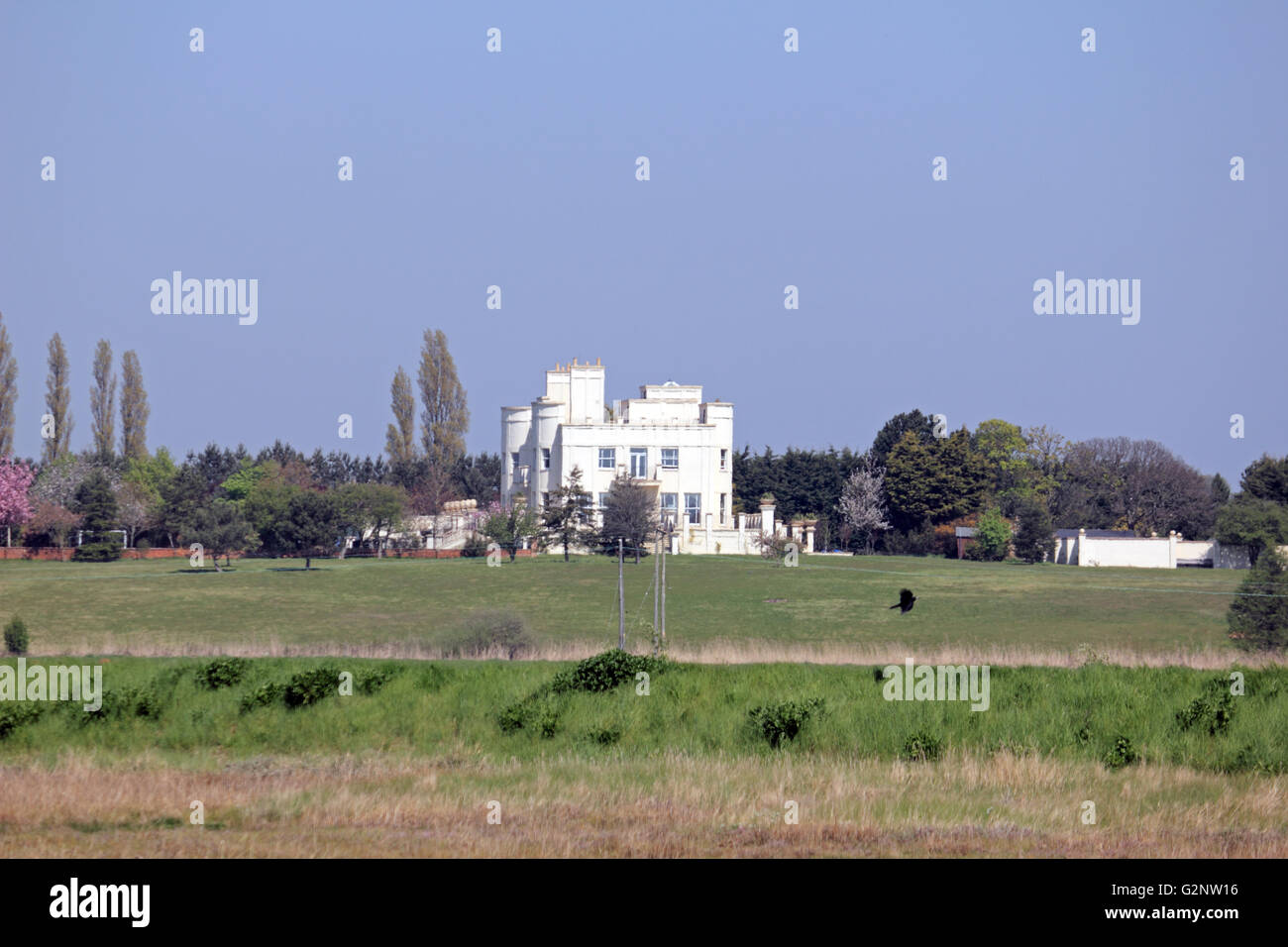 Newly built Quay House, Reydon Marshes near Southwold, Suffolk England