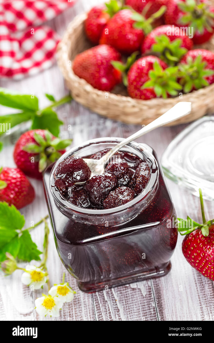 Strawberry jam preserve hi-res stock photography and images - Alamy