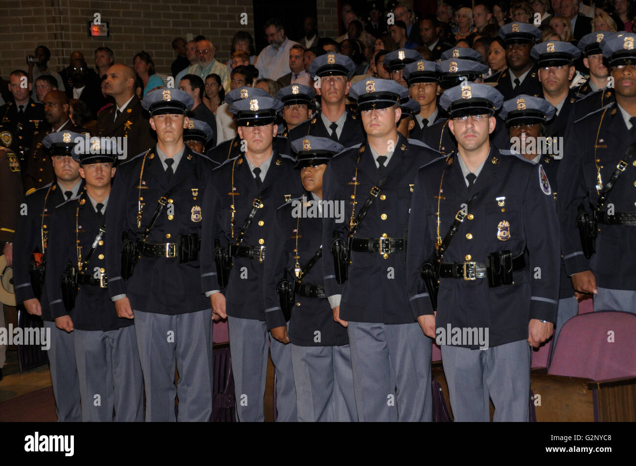 Prince George's County Police rookie class  graduation in Greenbelt, Maryland Stock Photo