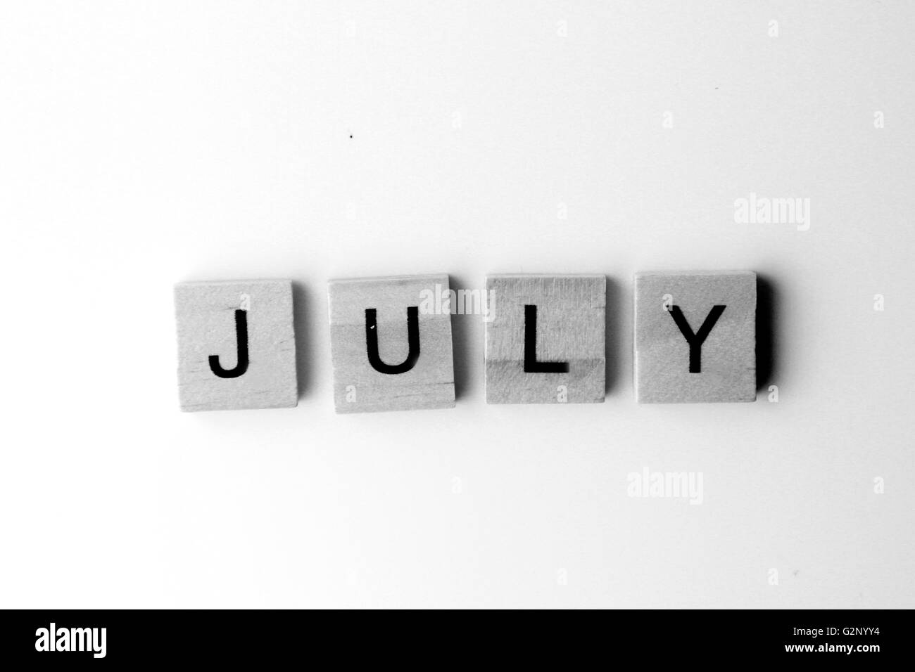 Name of month in a year. 12 month name start with january till december Stock Photo
