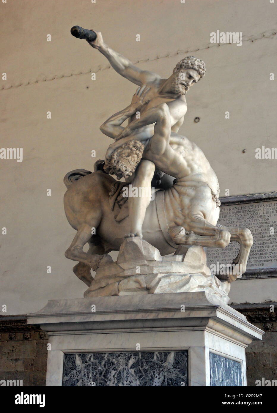 Marble sculpture of Hercules beating the Centaur Nessus, circa 1599 AD