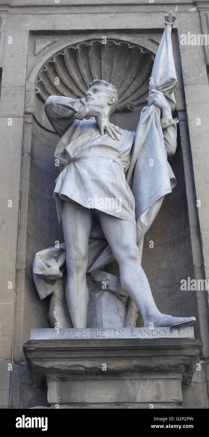 Statue located outside of the Uffizi museum in Florence, Italy. One of