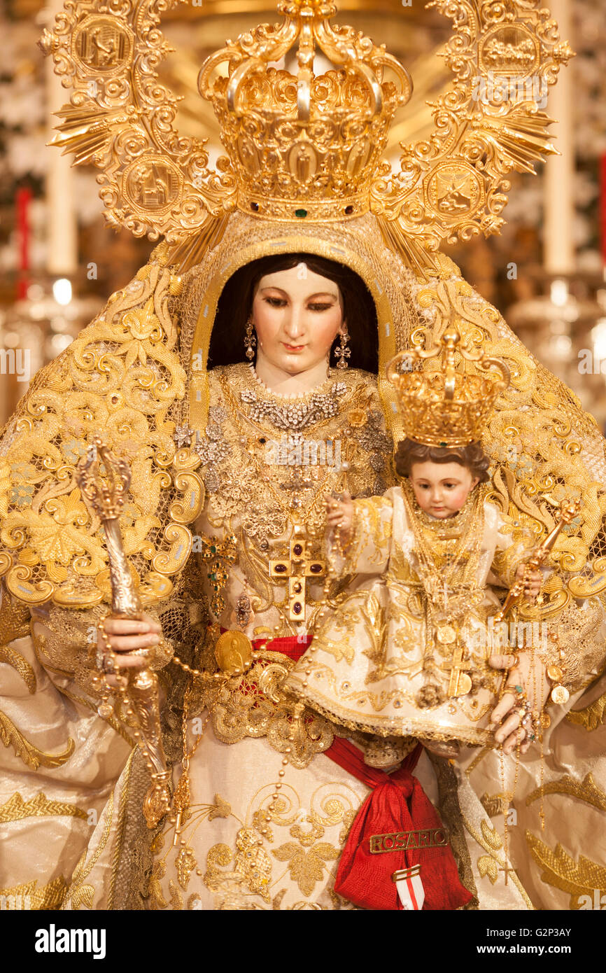 Statue of virgen del rosario virgin of the rosary hi-res stock ...