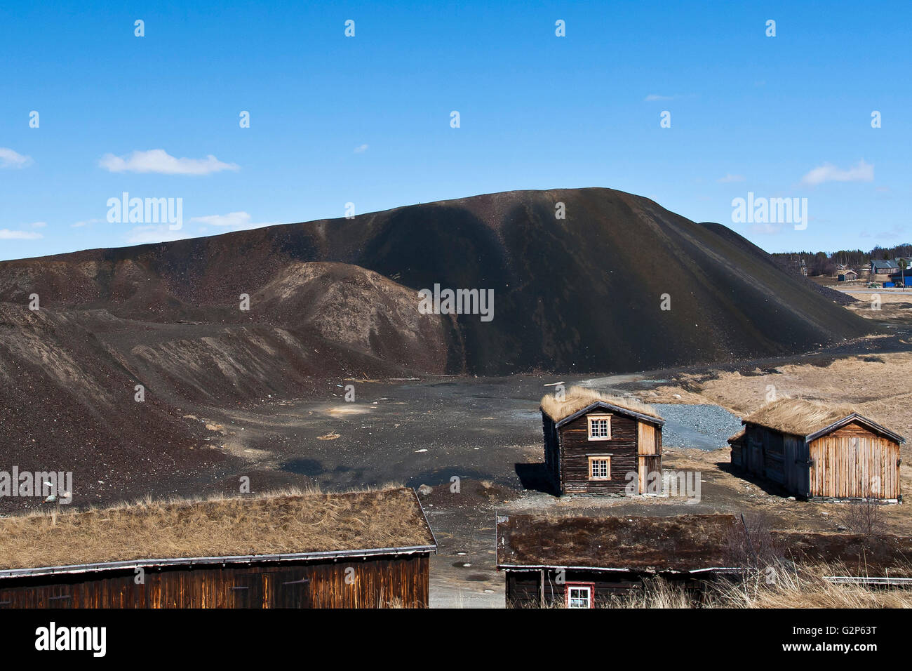 Slag heaps in Røros mining town, Norway, listed by UNESCO as world
