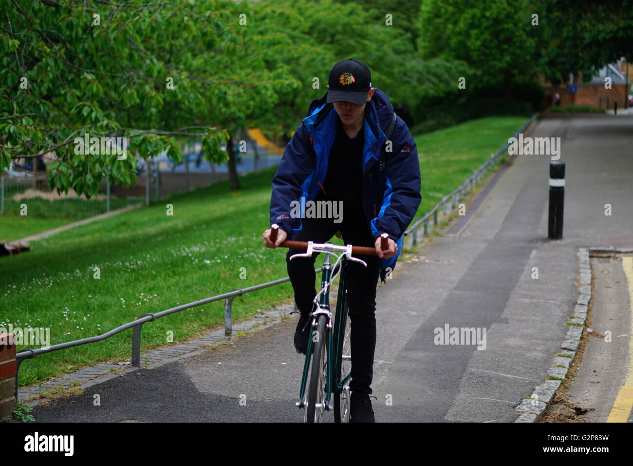 Cyclist Windsor Stock Photo