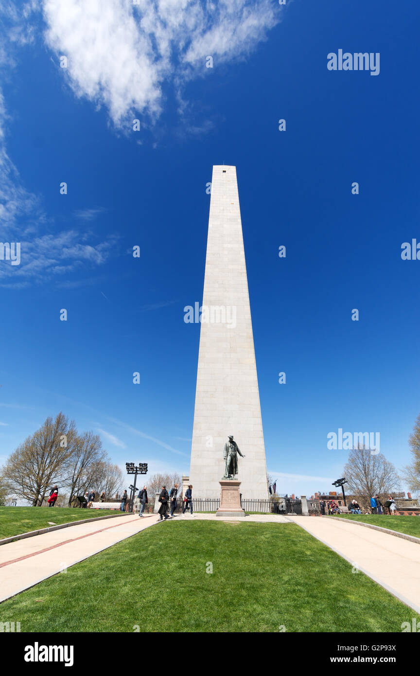 Bunker Hill Monument, Boston, Massachusetts, USA Stock Photo