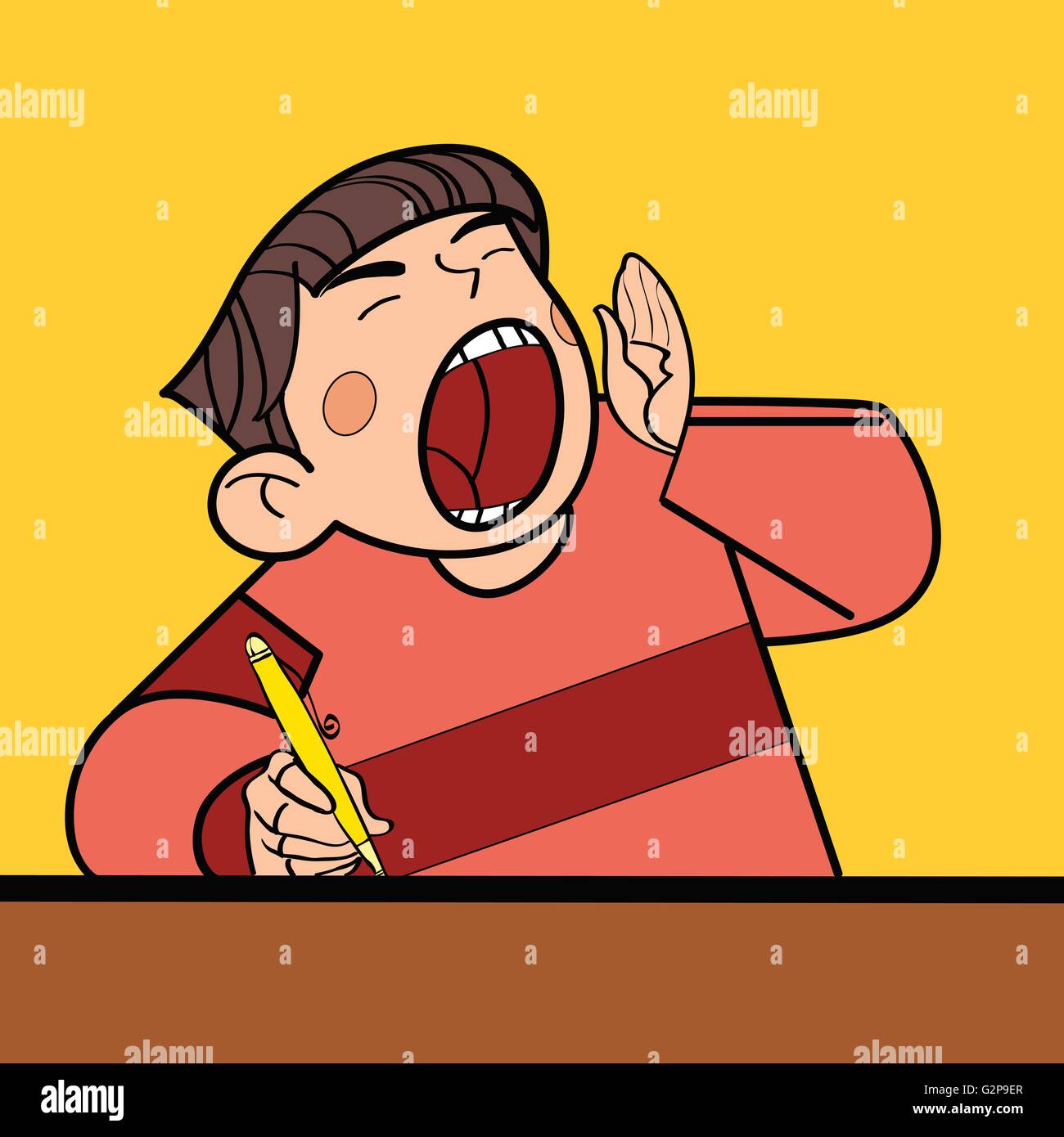 Student shouts in class Stock Vector Image & Art Alamy
