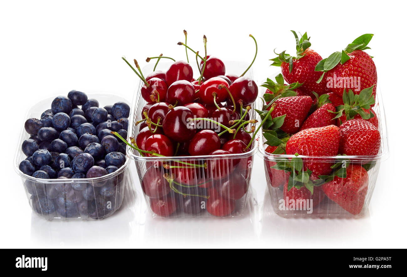 Download Blueberry Cherry And Strawberry In Plastic Transparent Container Stock Photo Alamy Yellowimages Mockups