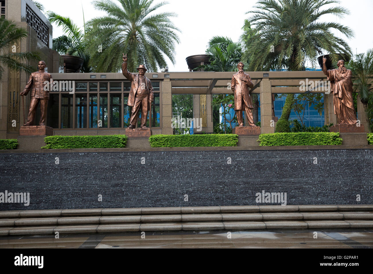 Parkview square building statues in hires stock photography and images