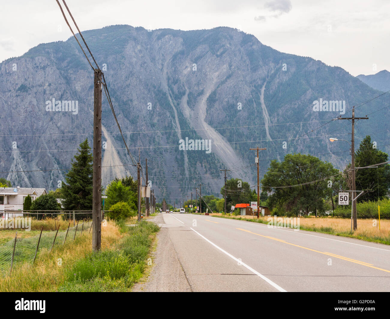 View of K Mountain on Highway 3A approaching Keremeos, in the Okanagan