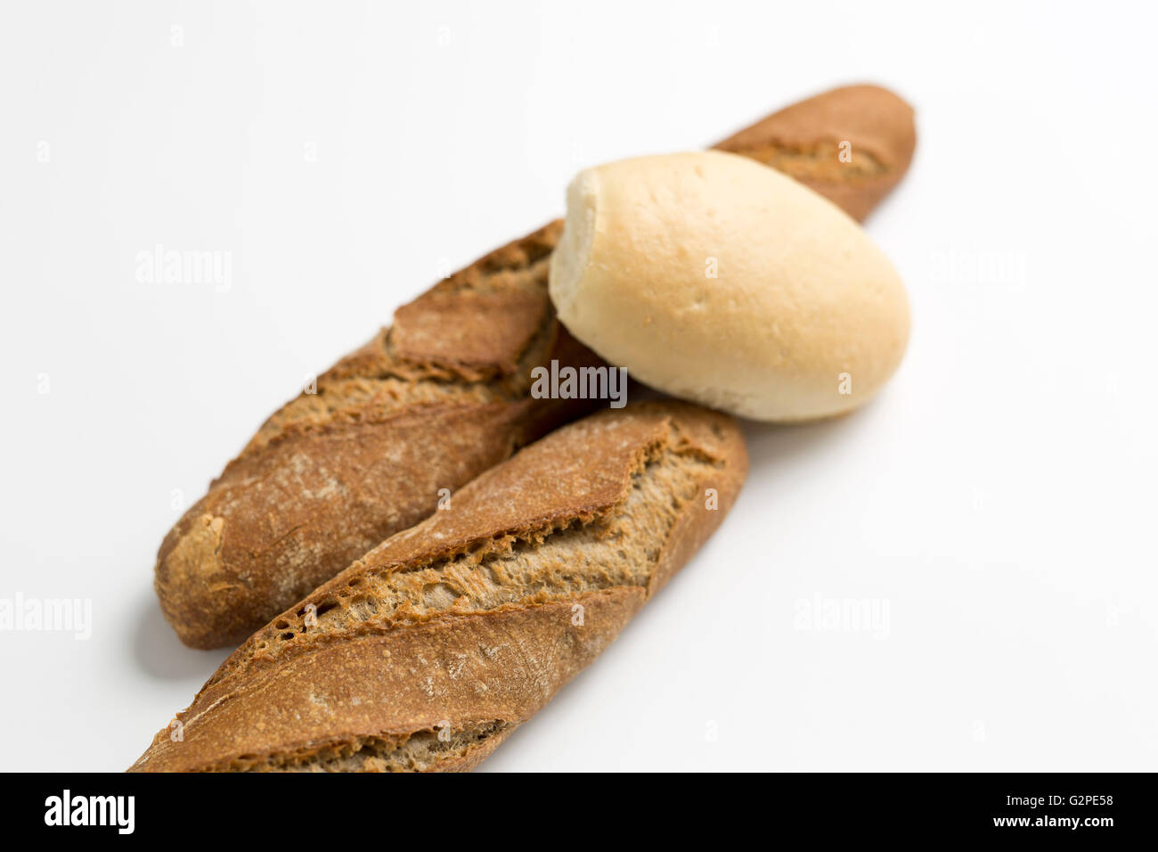 bread isolated on a white background Stock Photo - Alamy
