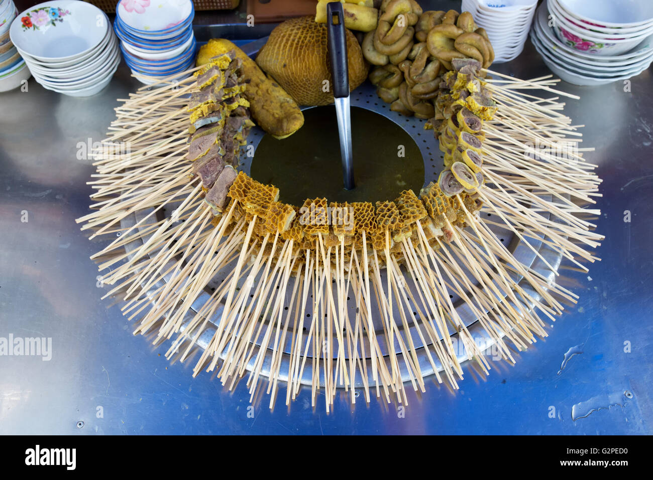 Burmese pork offal skewers hires stock photography and images Alamy
