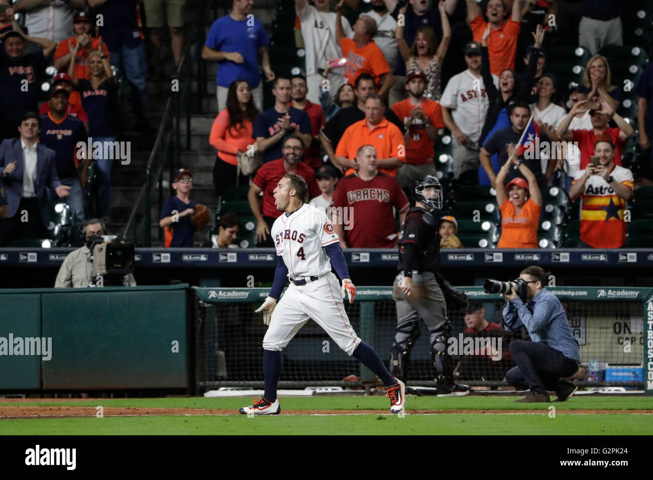 Houston, TX, USA. 1st June, 2016. Houston Astros right fielder George ...