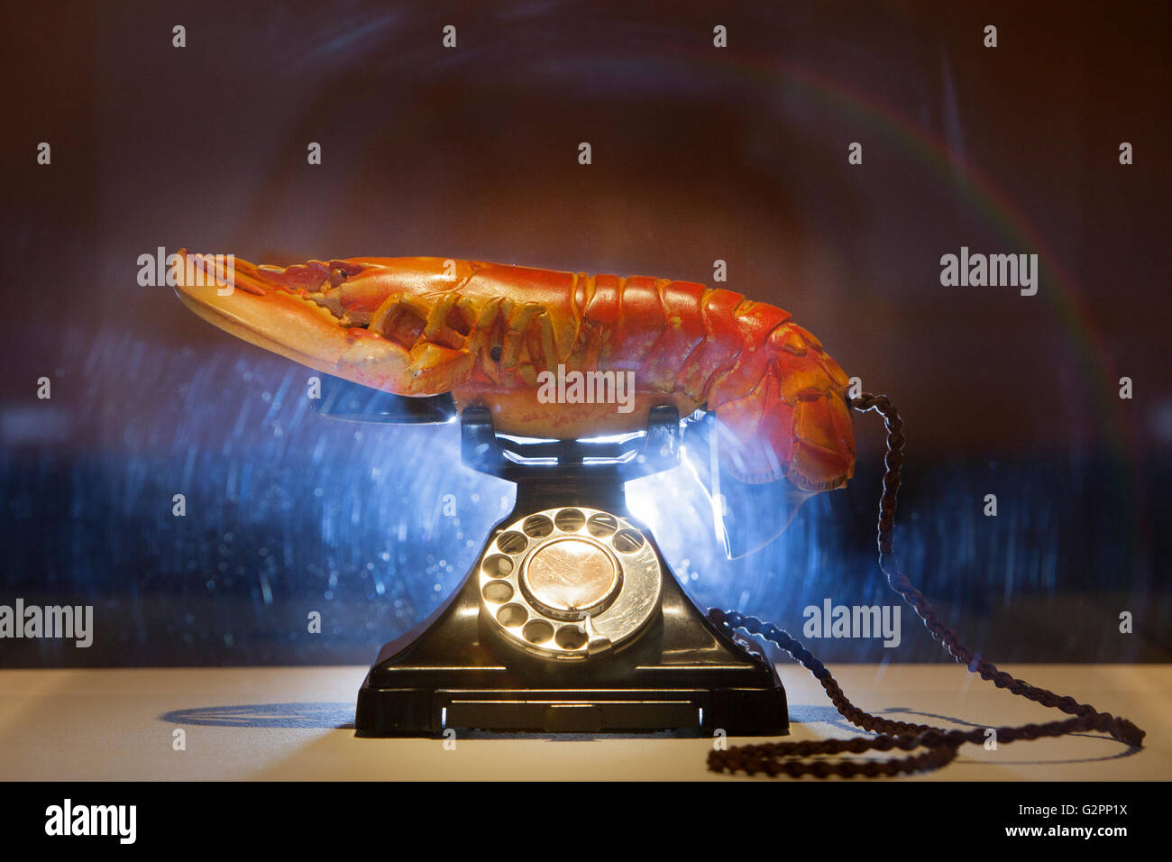 Edinburgh, UK. 2nd June 2016. Press view at the Scottish National Gallery of Modern Art (Modern One). Surreal Landscape exhibition.  Pictured Salvador Dali Lobster Telephone 1938. Pako Mera/Alamy Live News. Stock Photo