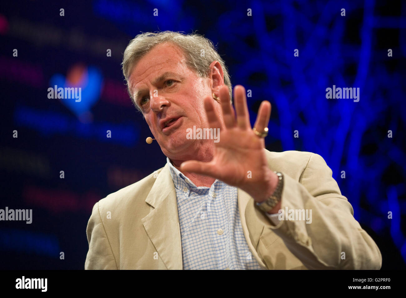 Hay-on-Wye, Wales, UK. 02nd June, 2016. General Sir Richard Shirreff former Deputy Head of NATO speaking on stage at Hay Festival 2016 Credit:  Jeff Morgan/Alamy Live News Stock Photo