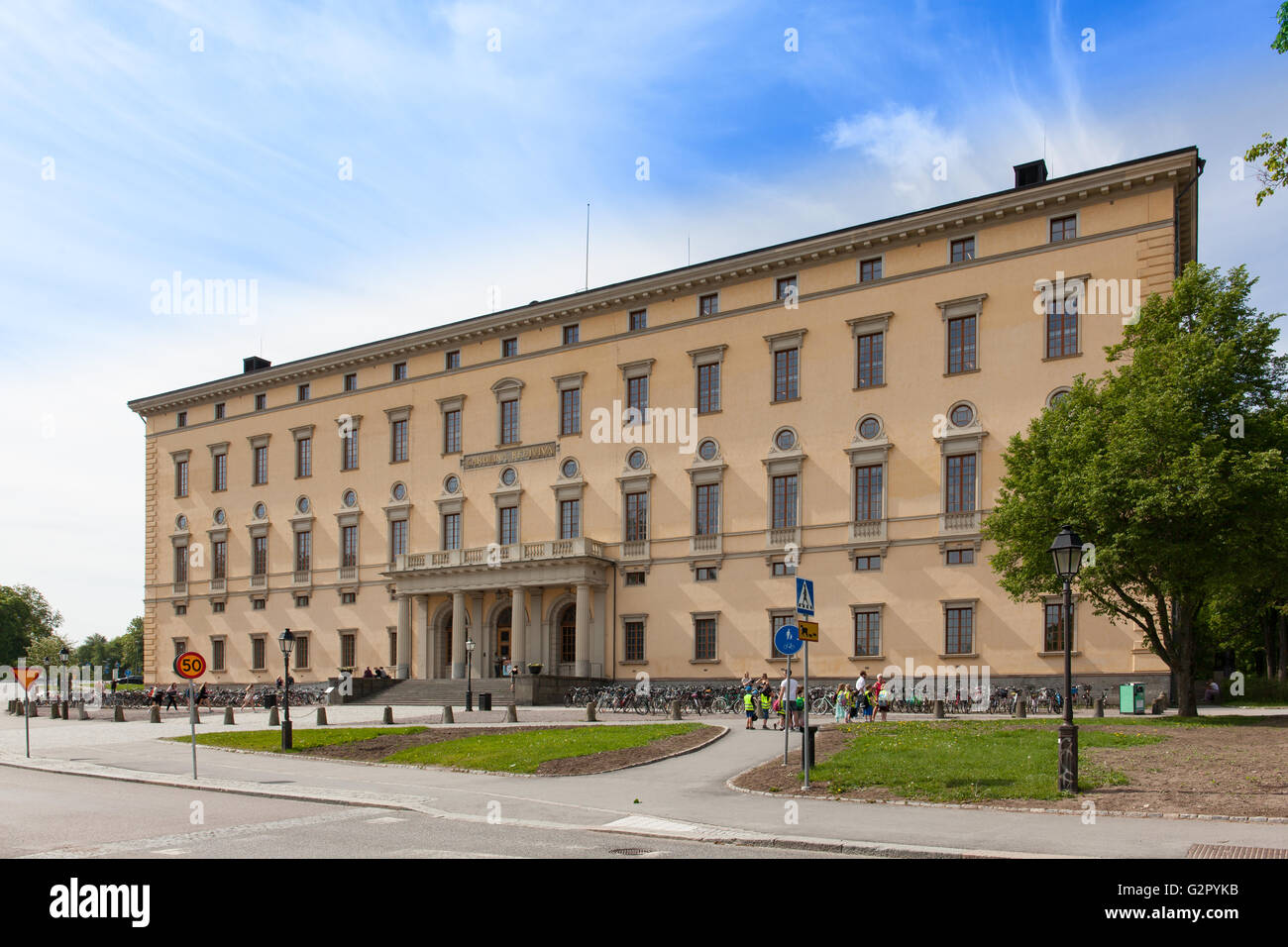 Uppsala, Sweden - Jun 1, 2016 : External view of the Carolina Rediviva, the Uppsala University Library. Stock Photo