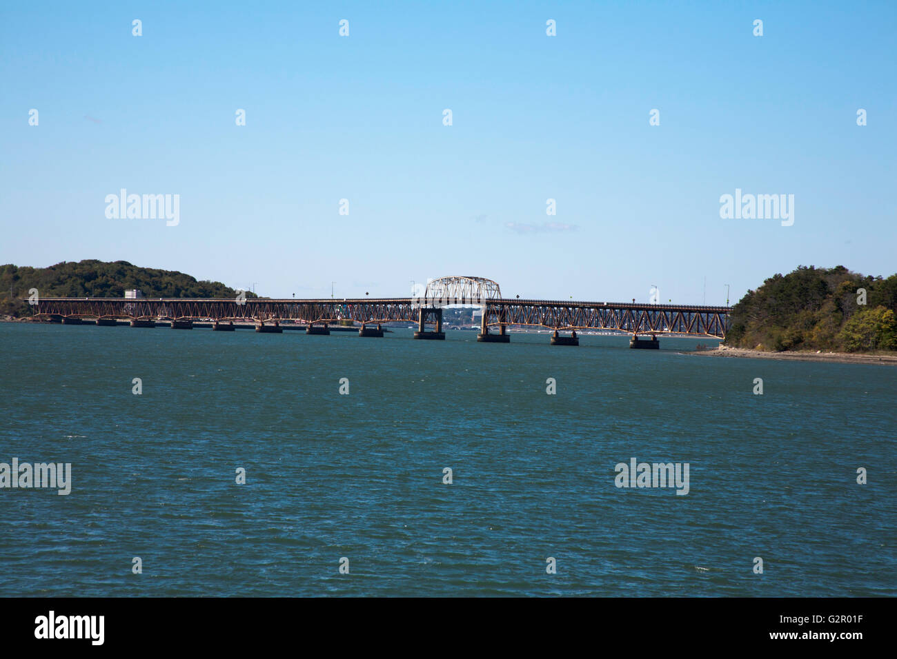 Bridge to Long Island Boston harbor and islands an area of
